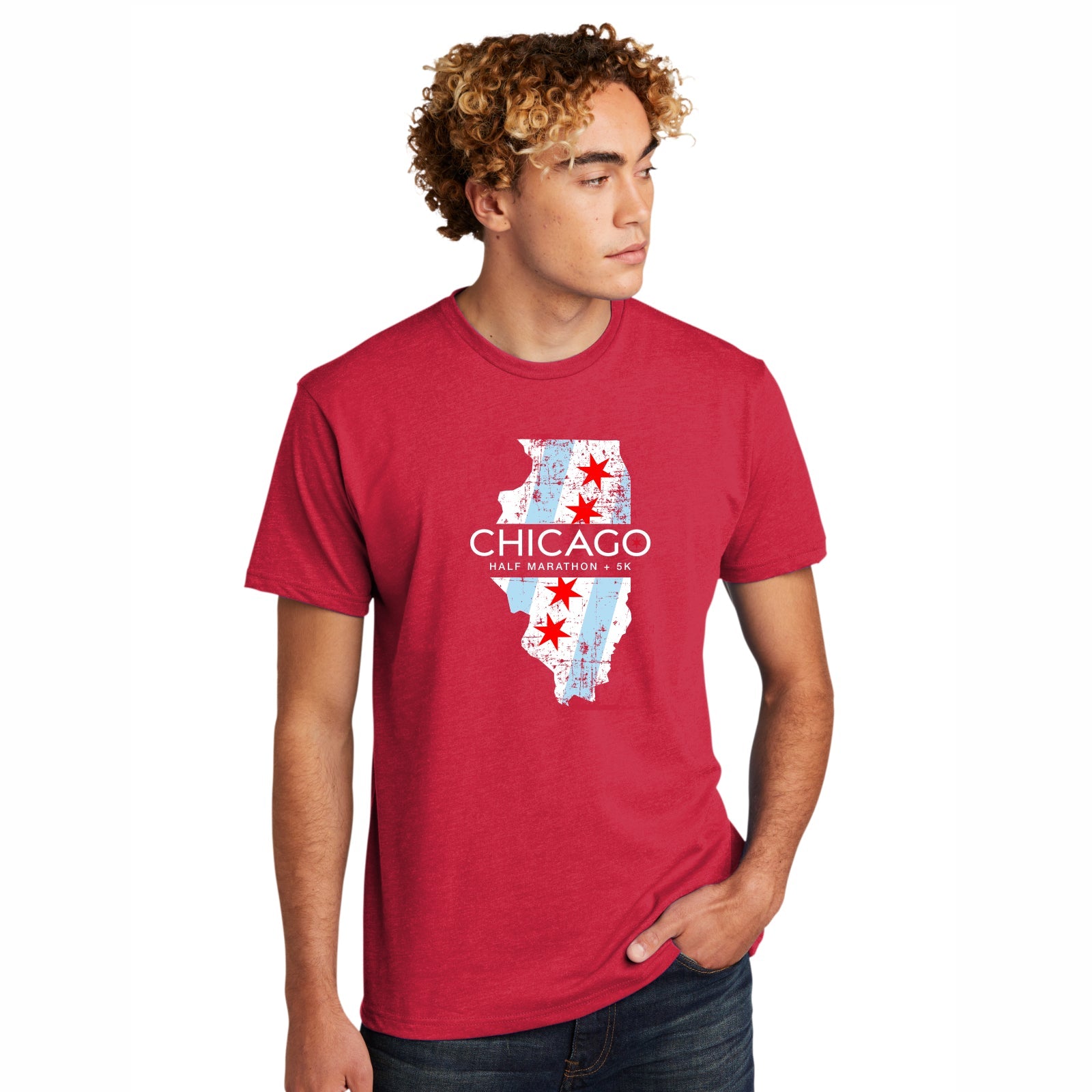 CHI Half/5K Unisex Fashion Tee -Red- State