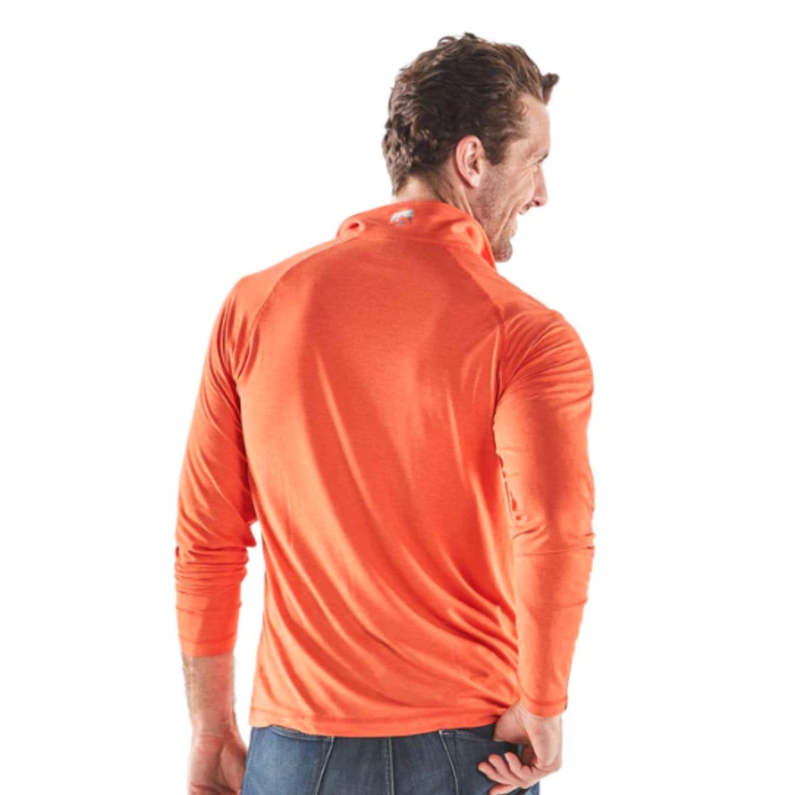 CHI Half/5K Men's Sueded Eco 1/4 Zip -Orange- Embroidery