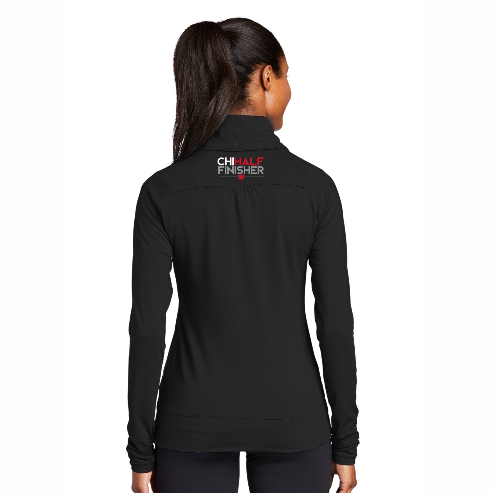 CHI Half/5K Women's Cowl Zip Jacket -Black- 2024 Finisher