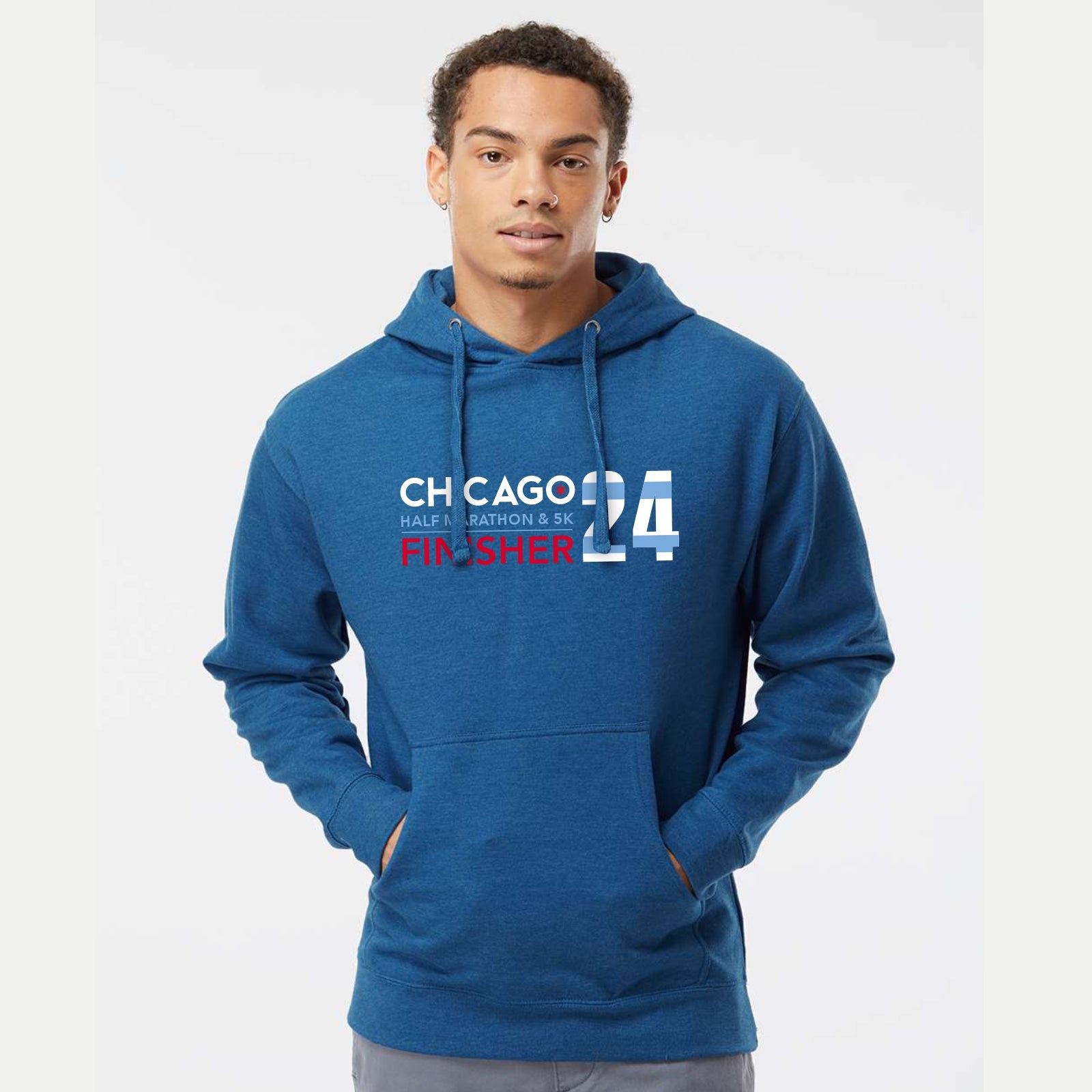 CHI Half/5K Fleece Hoody -Royal Heather- 2024 Finisher