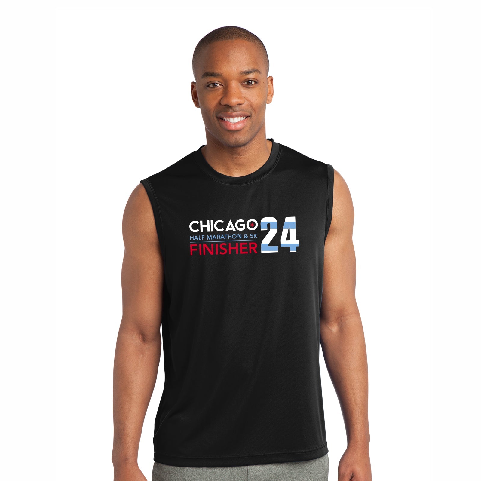 CHI Half/5K Men's Tech Tank -Black- 2024 Finisher