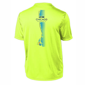 CHI Half/5K Men's Tech Tee -Hi Viz- Course