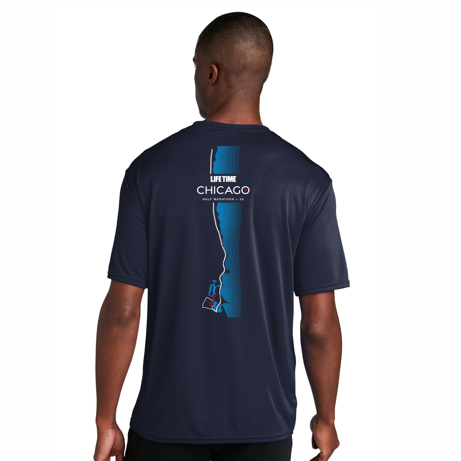 CHI Half/5K Men's Tech UPF50 Tee -Deep Navy- Course