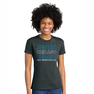 CHI Half/5K Women's Fashion Relaxed Tee -Charcoal- Course