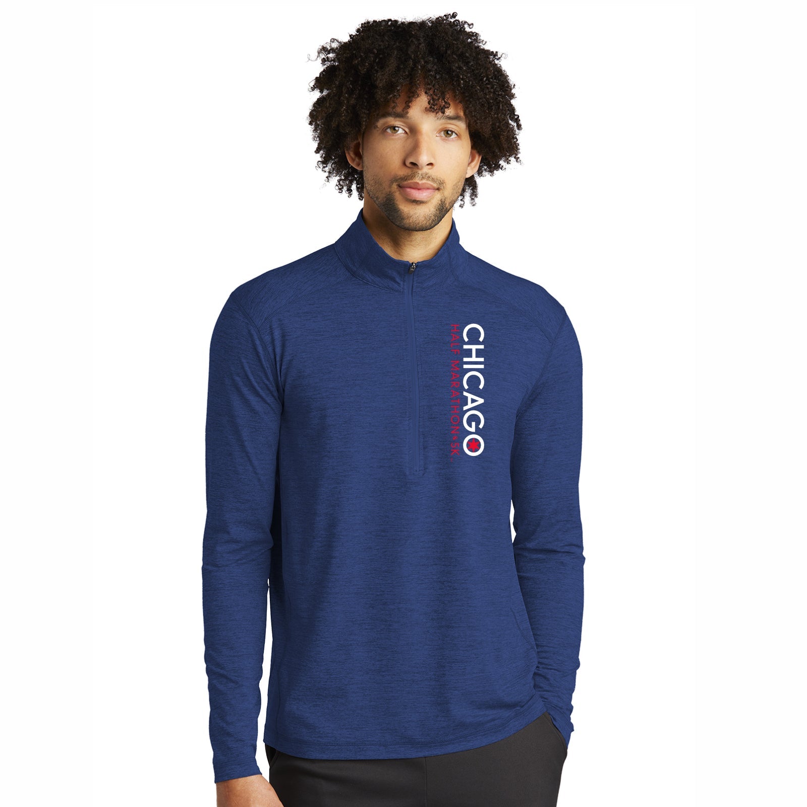 CHI Half/5K Men's Stretch 1/2 Zip -True Royal Heather- LCP