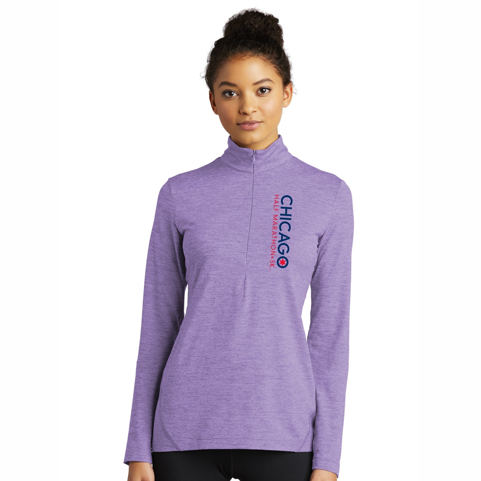 CHI Half/5K Women's Stretch 1/2 Zip -Hyacinth Heather- LCP