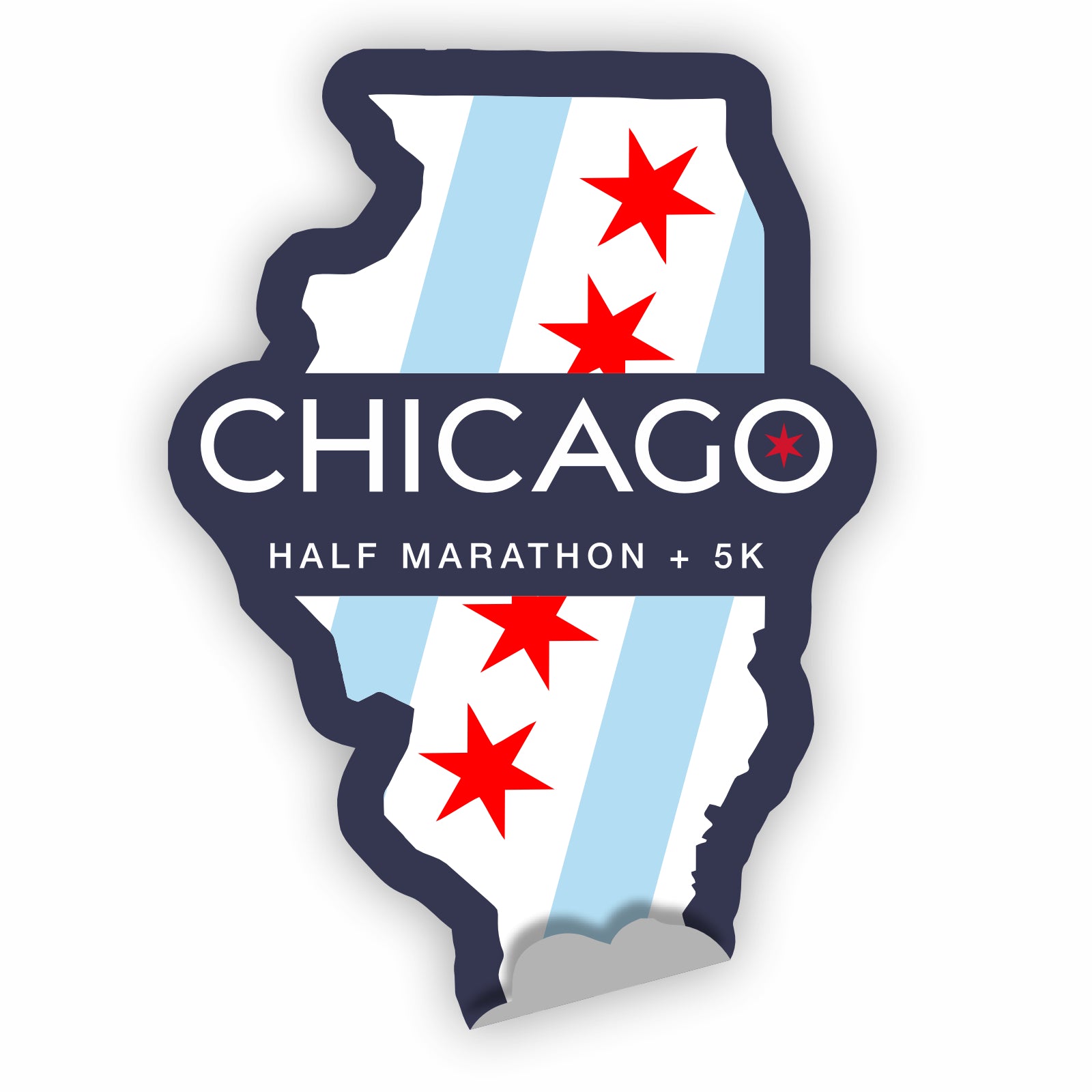 CHI Half Sticker - Die-Cut -White- State