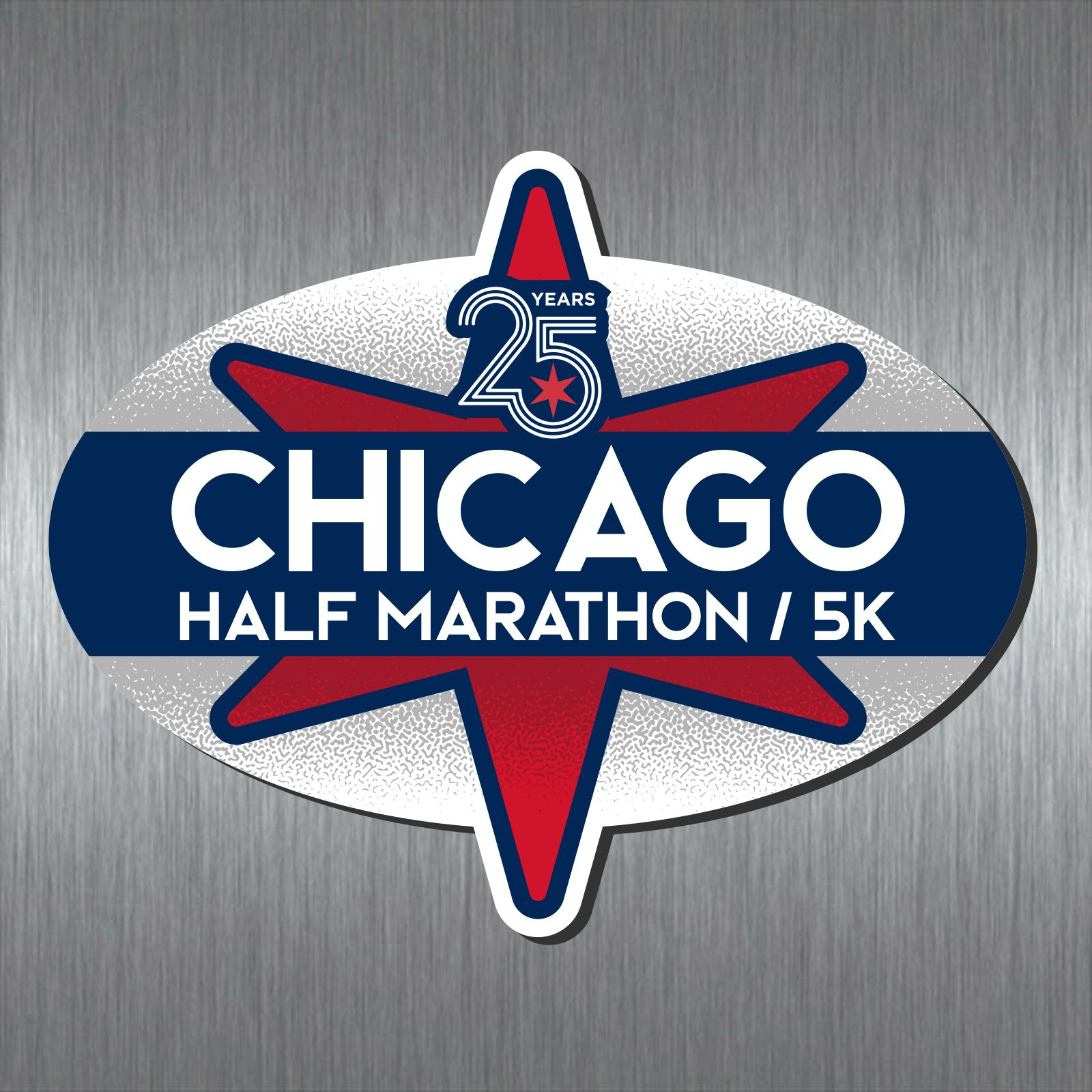 CHI HALF/5K Magnet - Oval 5"x4" - 25 Years