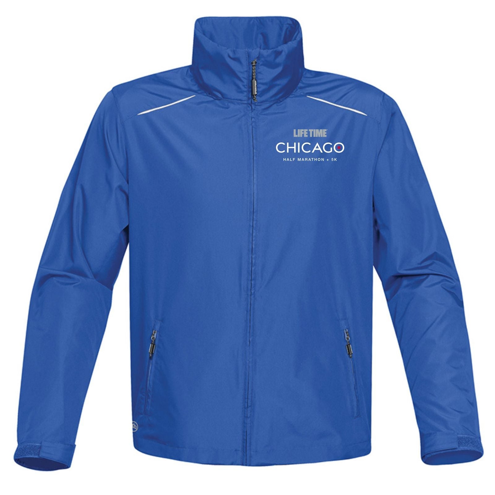 CHI Half/5K Men's DWR Hooded Zip Shell -Azure- Embroidery