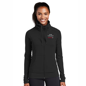 CHI Half/5K Women's Cowl Zip Jacket -Black- 2023 Finisher Embr.