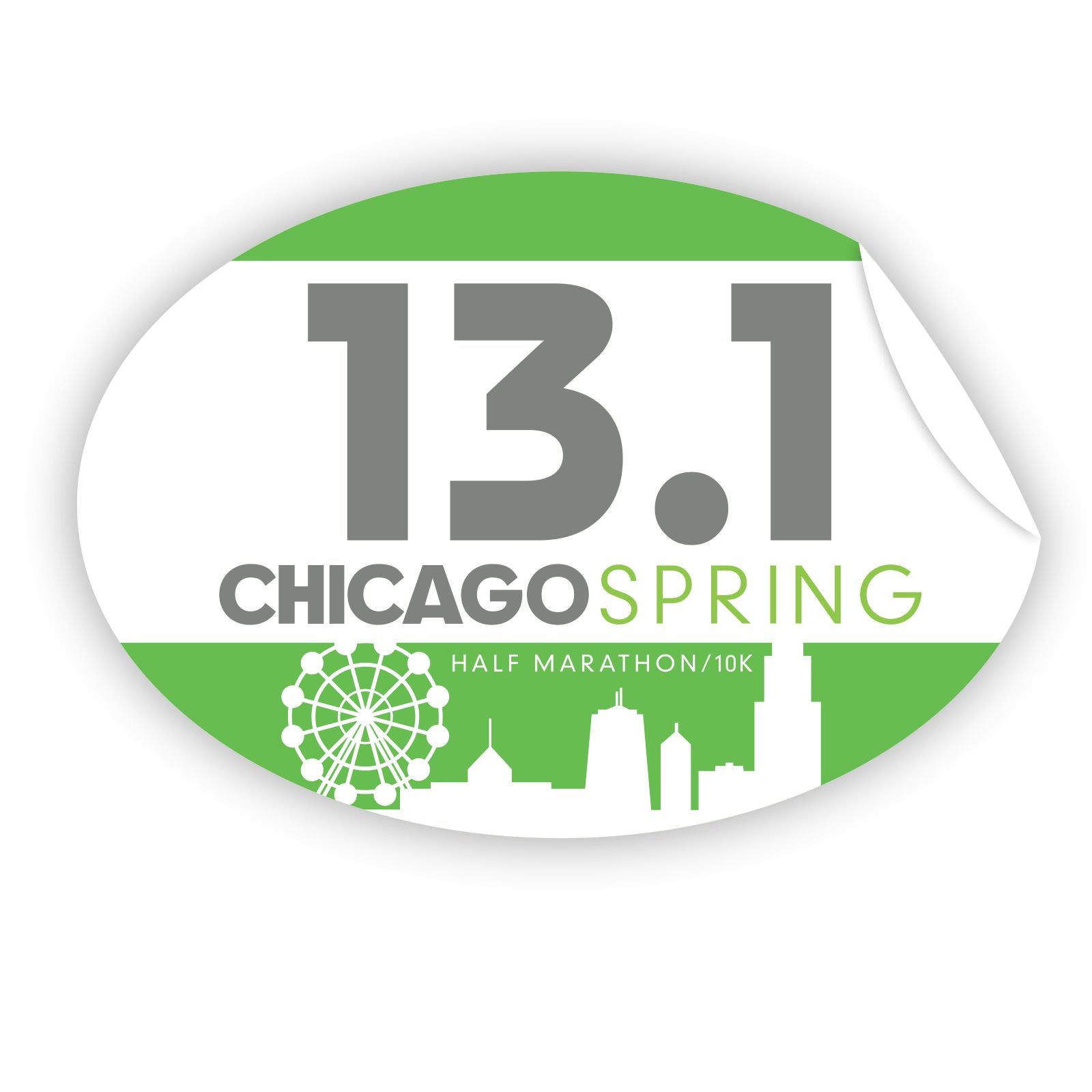 Chi Spring Half Sticker - Green/White - 13.1