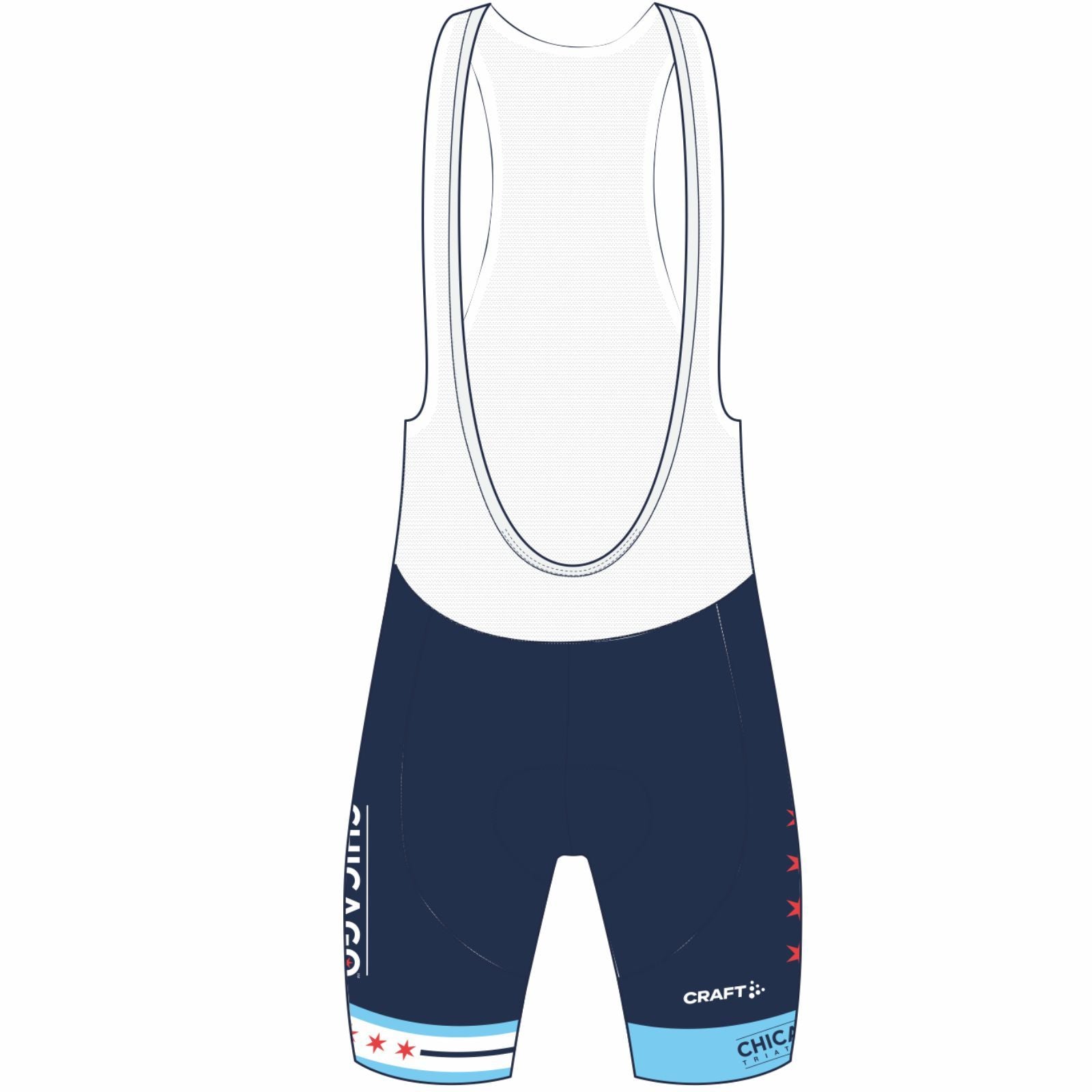 CHI TRI Craft Men's PBC 2.0 Bib Shorts - Navy / Light Blue