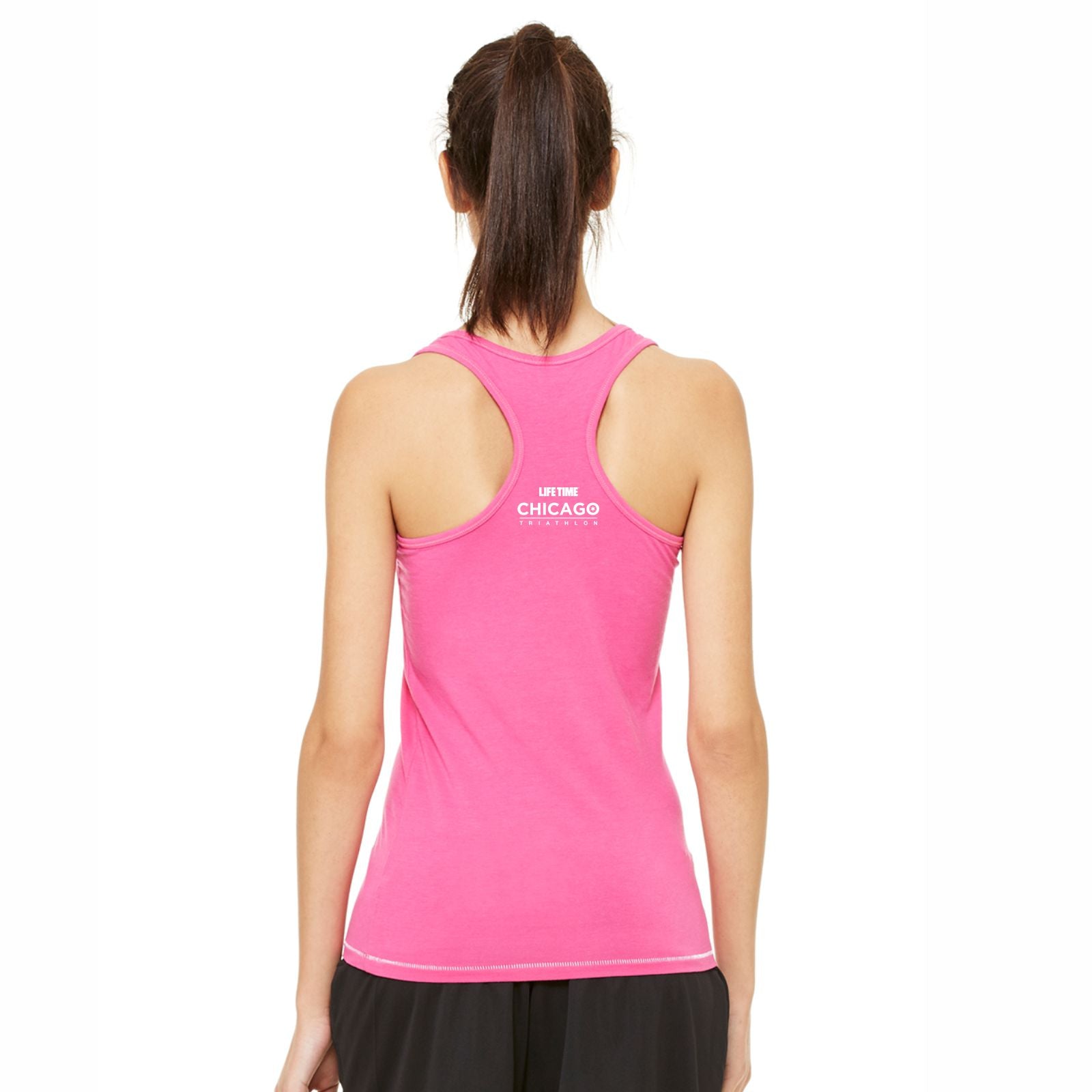 CHI TRI Women's Bamboo Racerback Singlet - Berry - Arch